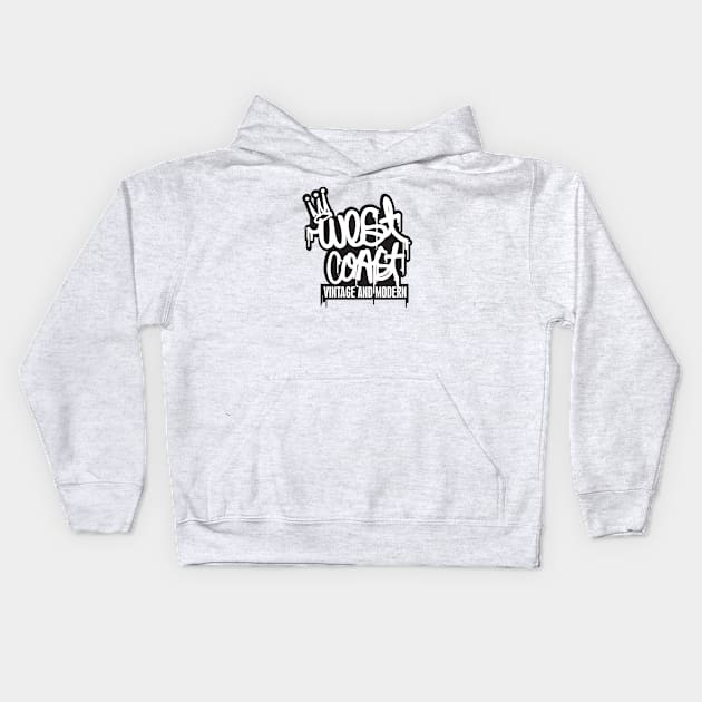 West Coast Vintage & Modern logo design. Kids Hoodie by West Coast Vintage & Modern